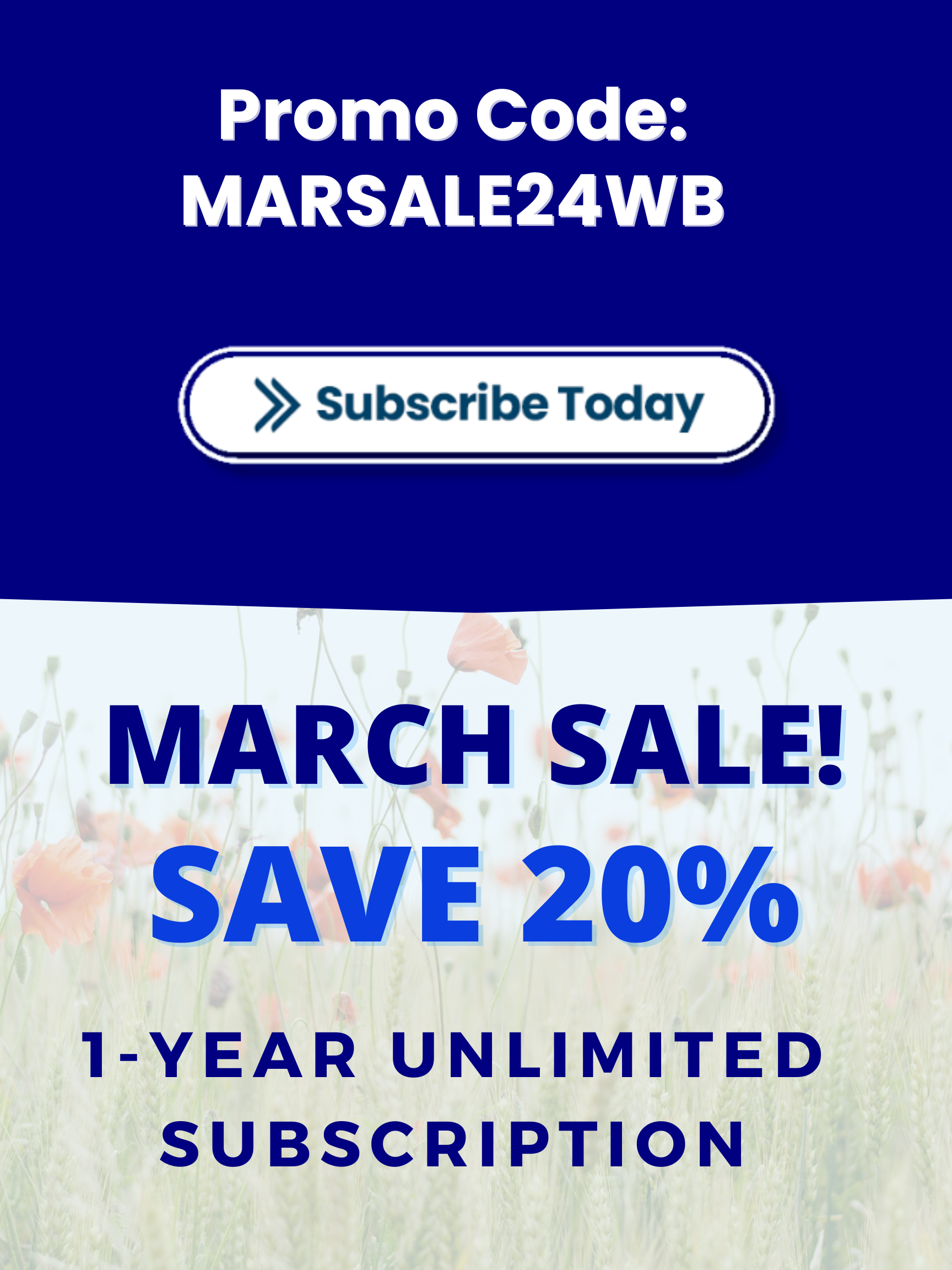 20% Off 1-Year Unlimited Subscription