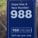 Sign promoting the 988 Suicide Lifeline