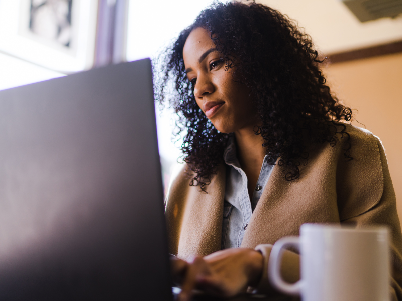 Woman with laptop